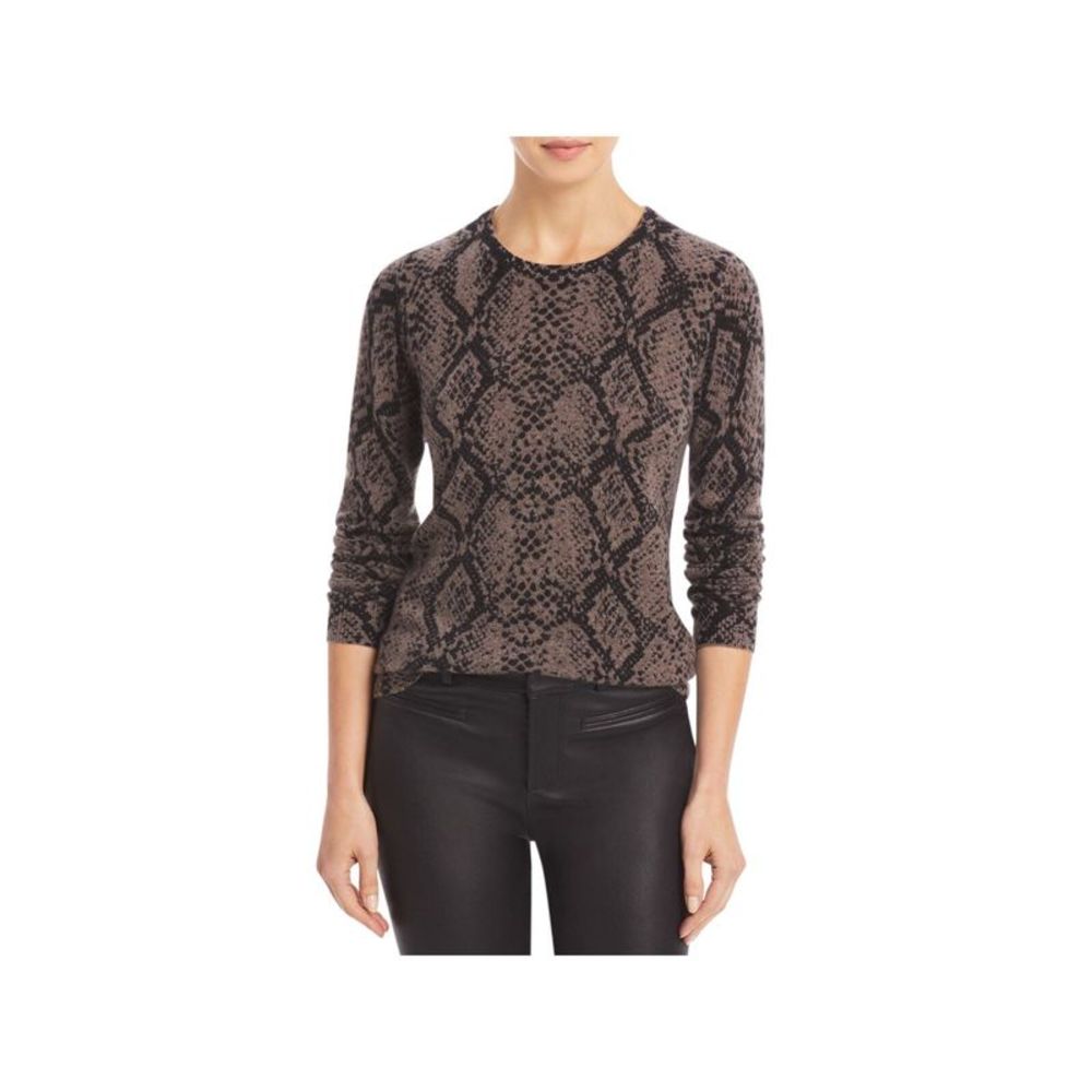 Designer Brand Womens Black Cashmere Long Sleeve Wear To Work Sweater L
